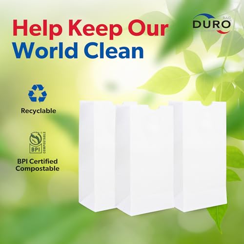 Duro 51004 4# White Paper Lunch Bags 500 Count thumb #4