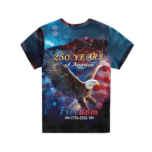 Image of WELLFLYHOM Kids Tshirts Girls Boys Short Sleeve Crewneck Tees Shirts Casual Sport Pullover Tops Size 3-16 Years