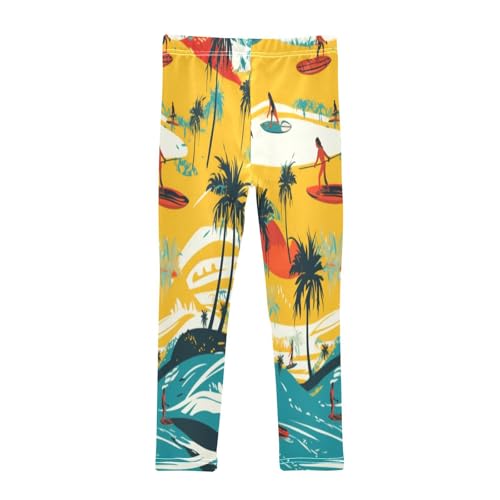 Toddler Girls Leggings Printed Yoga Pants Leggings Beach Plam Tree for Kids2