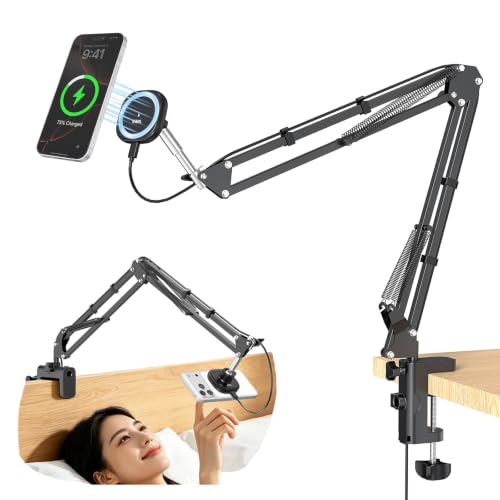 Image of VRIG Magnetic Wireless Charger Phone Stand for Bed Desk Flexible Long Arm