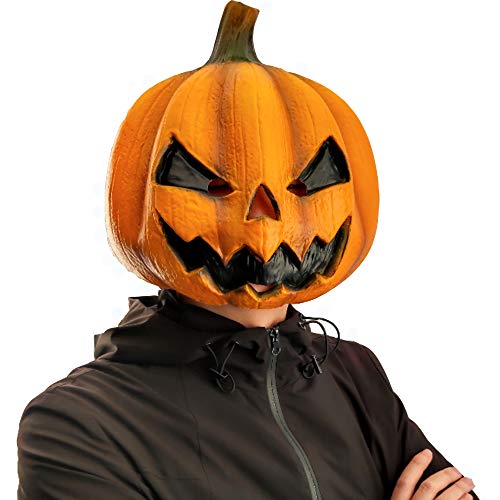 PartyCostume Máscara de Calabaza Máscaras de Cabeza de Látex Realistas para Halloween Fiesta de Disfraces Decoración