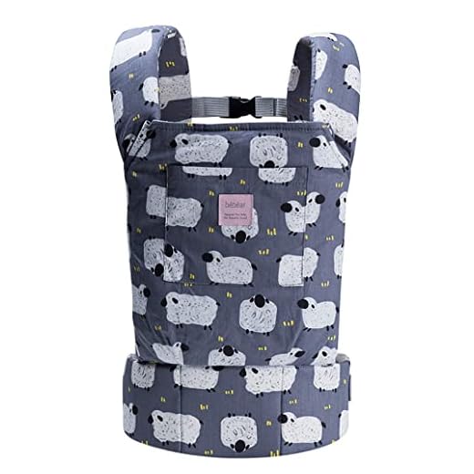 Bebamour Baby Doll Carrier for Kids Front and Back Carrier Original Cotton Baby Carrier for Doll for Boys & Girls (Grey)