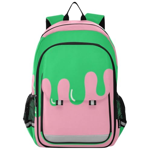 Mochila para niños de 8 a 12 años: bolsa de libros ajustable para niños y niñas de 5º grado en varios colores, arte estético colorido