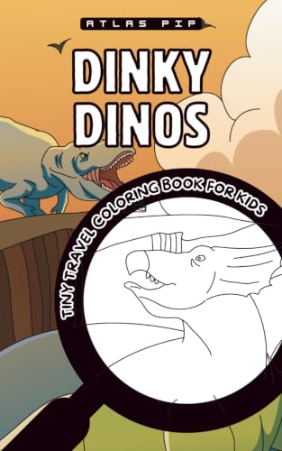 DINKY DINOS Tiny Travel Coloring Book for Kids: a Fun On-the-Go Activity to Keep Little Hands Busy in Restaurants, Planes & Waiting Rooms image 2
