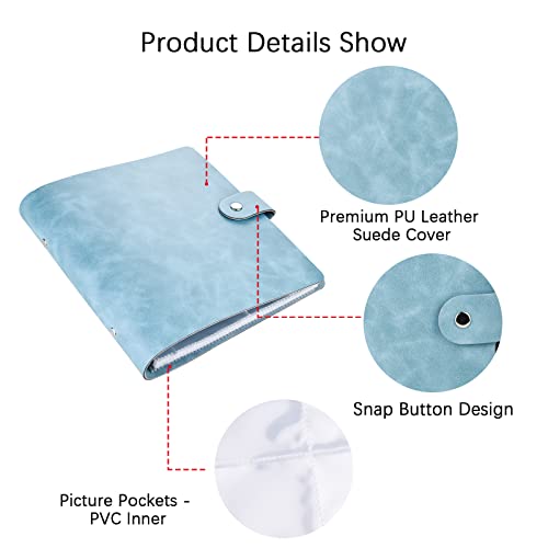 MUZIRI KINOKOO 200 Pockets Photo Album for 3-inch Film Fuji Instax Mini EVO/Mini 12/11/9/8/7+/25/90 Camera Photo Digital Photography PU Leather Album Grey - Image 3