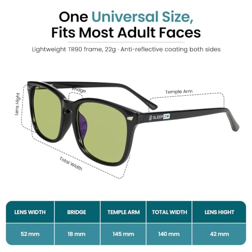 Image of Sleep ZM Blue Light Blocking & Light Sensitivity Glasses - 14 Lens Types for Comfort, Relaxation, Sleep & Relief