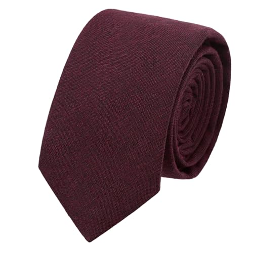 Image of Cotton 2.56'' Skinny Ties for Men, Neckties for Casual, Business | Solid color ties for men for party, daily use, dating, office