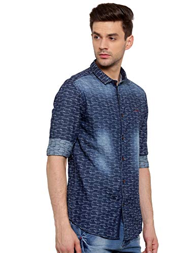 Image of SHOWOFF Men's Regular (Shirt Collar Navy Blue XL)