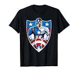 Marvel Captain America Steve Rogers and Sam Wilson on Shield T-Shirt