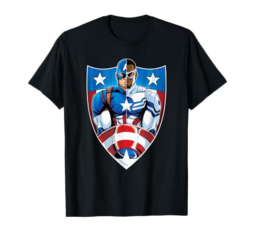 T-Shirt Captain America l'héritage du bouclier avec Steve Rogers et Sam Wilson