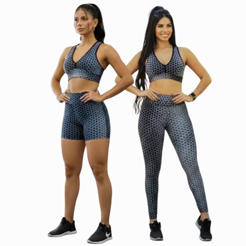 Conjunto Feminino Top, Short e Legging | Modelagem Perfeita e Con...