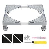 PATIKIL Mini Kühlschrankständer, 4 Fixfüße Dolly Wäscheständer Basis Kühlschrankständer Edelstahl Universal Verstellbare Mobile Basis für Wasserspender, Bodenwannen 3.9-4.7 Höhe