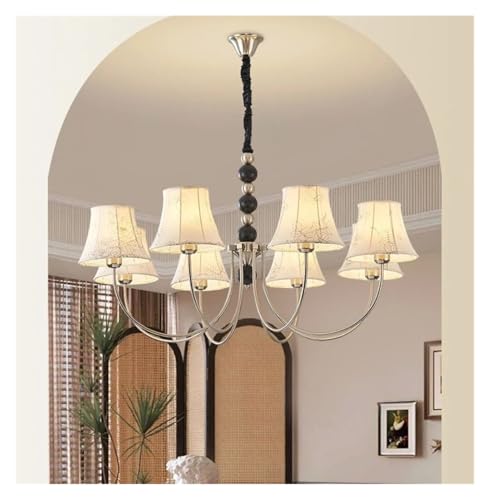 Lustre lampe suspendue en tissu médiéval luminaire rétro chambre et salon