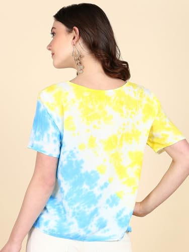 Image of Maaesa Hand Dyed Half Sleeves Rayon Top