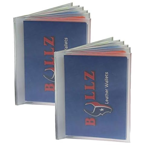 Set of 2 Heavy Duty Vinyl 6 Pages Insert for Bifold or Trifolds Wallet MADE IN USA Cover