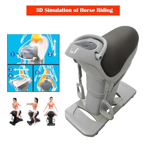 Máquina Simuladora Eléctrica de Equitación para Fitness, 110 V, Carga Máxima 264 lb, 3 Modos de Programa, 20 Velocidades, Interruptor de Seguridad, Entrenamiento Integral para Brazos, Cintura, Piernas y Abdomen, Color Gris para Gimnasio en Casa miniatura 7