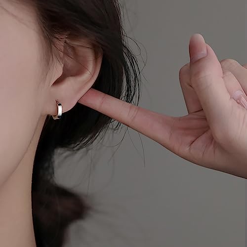 Reffeer 925 Sterling Silver Small Round Hoop Earrings for Women Teen Girls Huggie Hoop Earrings Minimalist Hoop Earrings3