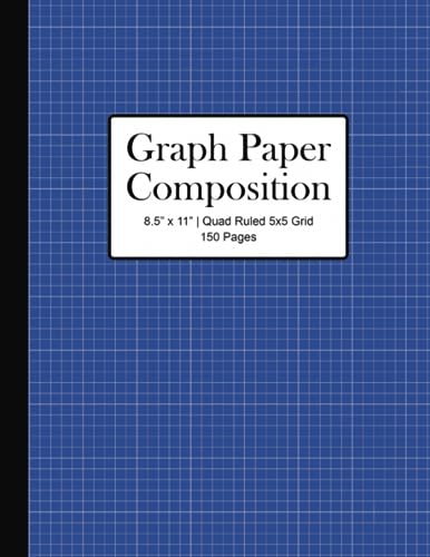 Graph Paper Composition Notebook | Quad Ruled 5x5 Grid, 150 Pages |: 8.5 in. x 11 in. | Math, Engineering, Designers | Matte Soft Cover | Graph Paper Notebook