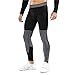 palglg Hombres Aptitud Polainas Fitness Leggings Deportes Compresión Trotar Capa Base Formación Pantalones Negro Gris S