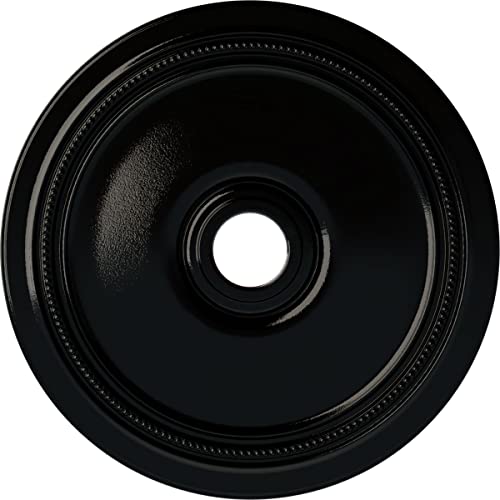Image of Ekena Millwork CM24DIBPS Diane Ceiling Medallion, 24 inchOD x 3 5 /8 inchID x 1 1 /4 inchP (Fits Canopies up to 6 1 /4 inch), Hand-Painted Black Pearl