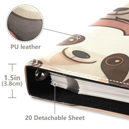 Álbum de fotos 4x6 pulgadas con diseño divertido de perezosos, de cuero sintético PU, gran capacidad, para álbum de recortes de familia, bodas, aniversarios y bebés miniatura 4