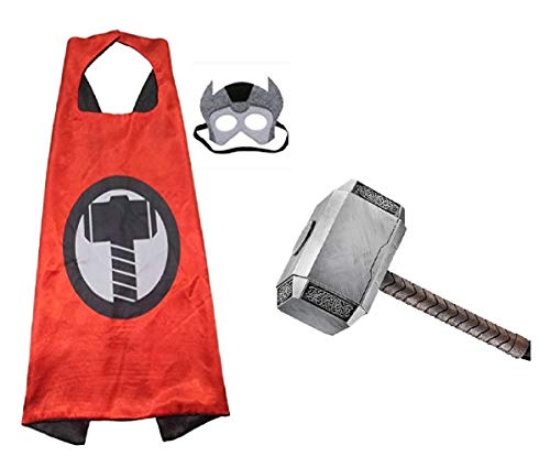 Image of FancyDressWale Kid Boys Htor Cape + Mask + Hammer,Multicolor