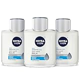 NIVEA MEN Sensitive Cool Post Shave Balm, Enriched with Chamomile and Seaweed Extracts, Alcohol Free After Shave Balm for Men, 3.3 Fl Oz Bottle, Pack of 3