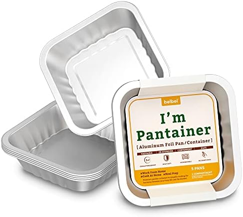 8" Square Cake Pans (5 Pack) | 3X Heavy-Duty | Disposable Foil Pan | Microwavable Aluminum Trays for Meal Prep, Storage | Reusable Tin Food Container for Baking, Cooking, Roasting, Toaster Oven