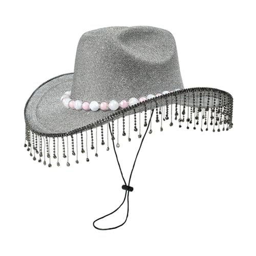 Chapeau de cowgirl scintillant anti-chute de strass pour look de festival réussi