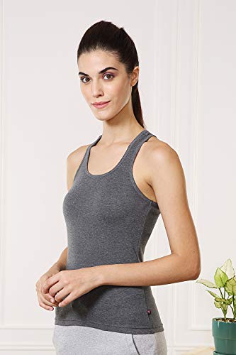 Image of Van Heusen Women's Racerback 100% Cotton Tank Top | Super Combed Cotton | Breathable Fabric | Anti-Bacterial Tech | Color Fresh Technology | Keeps You Fresh | Sweat Absorbent | Everyday Comfort | Style 11202 | Available in Pack of 1 & 2