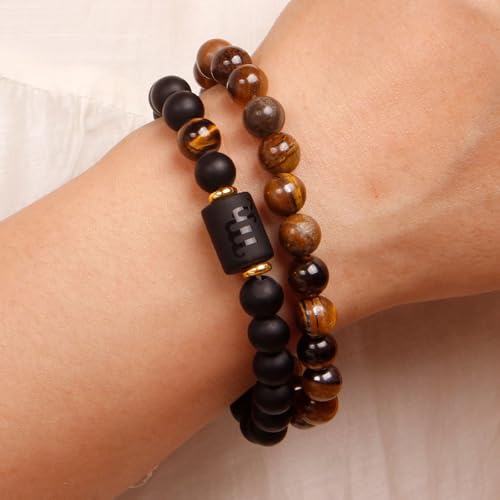 Zodiac Bracelets for Women Black Obsidian Bracelet Constellation Horoscope Crystals Tiger Eye Beads Bracelet Jewelry Gifts 2 Pcs2