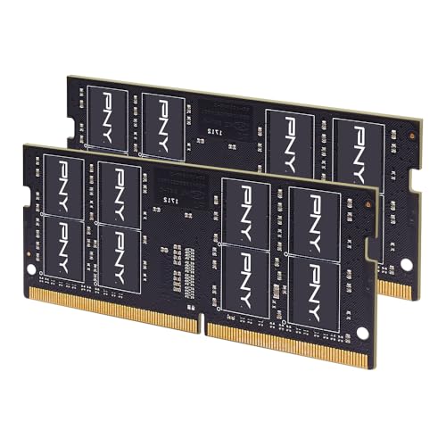 Image of PNY Performance 32GB (2x16GB) DDR4 DRAM 3200MHz (PC4-25600) CL22 (Compatible with 2933MHz, 2666MHz, 2400MHz or 2133MHz) 1.2V Notebook /Laptop (SODIMM) Computer Memory Kit - MN32GK2D43200-TB