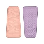 EIOKIT-Silicone-Heat-Resistant-Travel-Mat-Pouch-for-Hair-StraightenerCrimping-IronHair-Curling-IronHair-Curling-WandFlat-IronHair-Waving-Iron-2-Pack-Roman-PinkMisty-Mauve