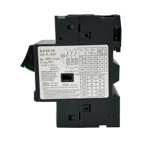 GV2ME05 Deca Motor Circuit Breaker 0.63-1A Manual Motor Starter Button NEW miniatura 3