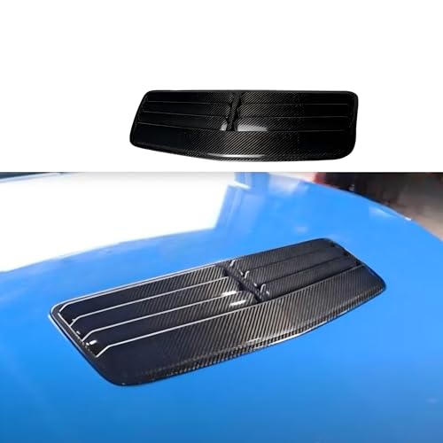 JSD Replacemant Front Hood Vent for Ford Mustang S650 GT,Dark Horse 2024 2025, Gloss Real Carbon Fiber