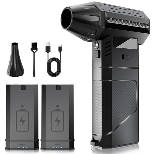 Soffiatore Aria Compressa con 2 Batterie Intercambiabili, 223MPH, 3 Velocità, 2 Ugelli Magnetici,...