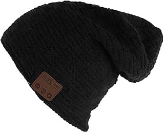 HaetFire Bluetooth Beanie, Wireless Bluetooth 5.0 Hat Unisex Winter Warm Knit Music Cap with Stereo Headphone Speaker Mic Hands-Free for Men Women Running Skiing Skating