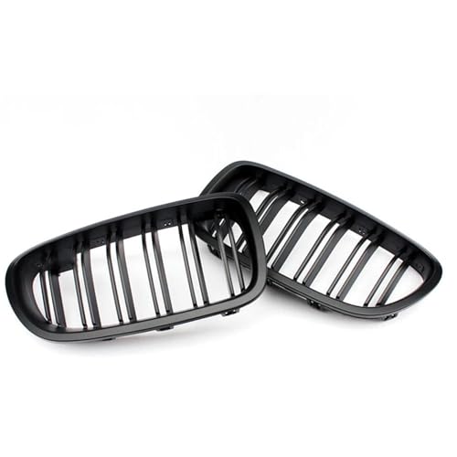 Calandre avant noire brillante pour BMW E81 E87 E82 E88 double latte 2007-2011 - 4