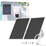 Vicohome 5V Solar Panels for Security Cameras for Bird Feeder 23% Energy Conversion Rate,9.8Ft Cable, USB C & Micro-USB Compatible, Weather Resistant, 360° Adjustable Bracket, for Tapo Eufy Aosu .etc