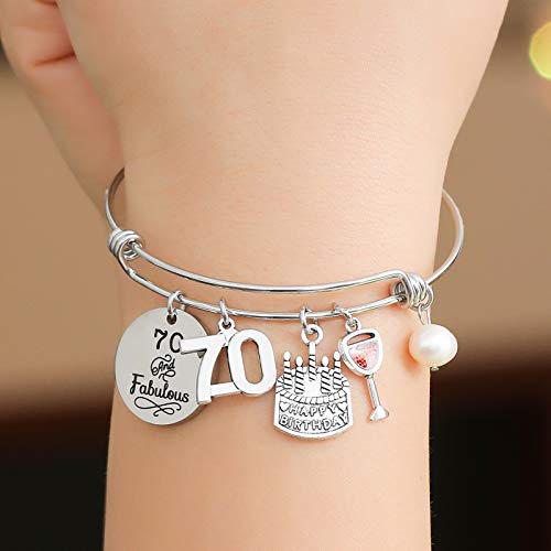 Image of Silver /14k Gold Plated Birthday Bracelet, Natural Healing Crystal Bracelet Gifts for Her Birthday for Daughter Granddaughter Friends Mom Grandma Sister