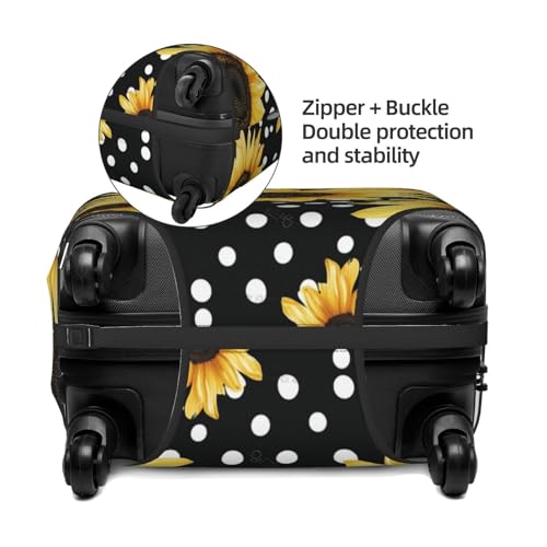 Suitcase Covers for Luggage, Luggage Cover Protector Fits 18-32 Inch Luggages (Sunflower Spotted Print, L)3