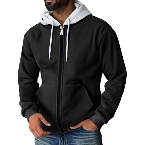 Mens Zip Up Hoodie Outdoor Long Sleeve Workout Sweatshirts Modern Drawstring Hooded Coats4