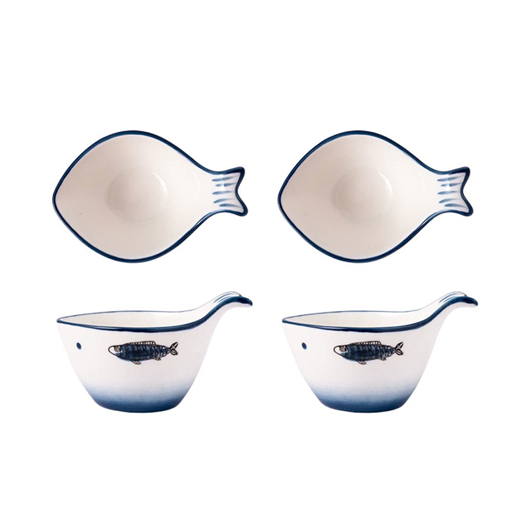 Dipschüsseln, 9,9 cm, Saucenschale, Sojasaucenschale mit Griff, Keramik-Dipschüssel, 2er-Set, individuelle Servierschüssel für Gewürze, Vorspeise, Salat, Sauce, Abendessen, Party, Grillen, Vorspeisen