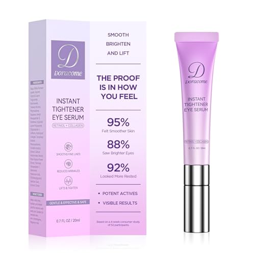 Caffeine & Retinol Under Eye Serum &ndash; Dermatologist-Tested, Fast Absorbing, Correction for Puffy Eye Bags Fine Lines Dark Circles Wrinkles While Providing Moisturizing Care