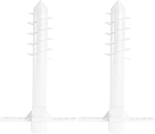 BESTonZON Ombrellone da Spiaggia di Sabbia di Ancoraggio con 5- Disegno A Spirale One Size Fits all Ombrelli per Resistere a Venti Bianco Umbrella Holder (2 Pack)