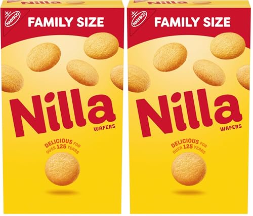 Nilla Wafers Cookies, Vanilla, 15 oz | Family Size | Pack of 2