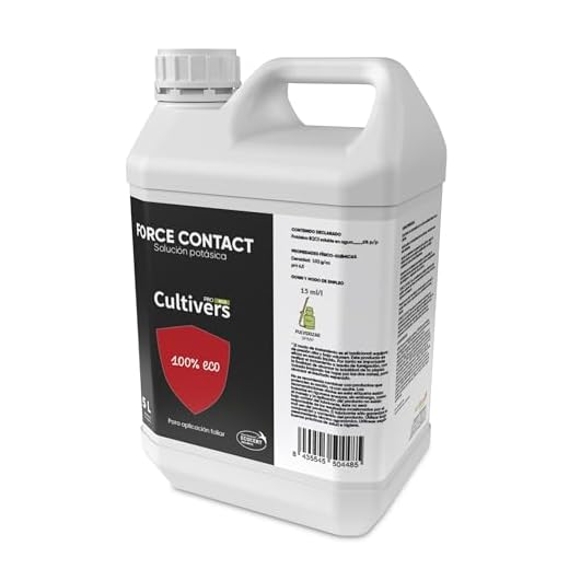 CULTIVERS Jabon potásico. Insecticida ecologico con Registro para Agricultura. Actua por Contacto. eficacia contra: Mosca Blanca, araña roja, Trips, cochinillas o pulgones (5 L)
