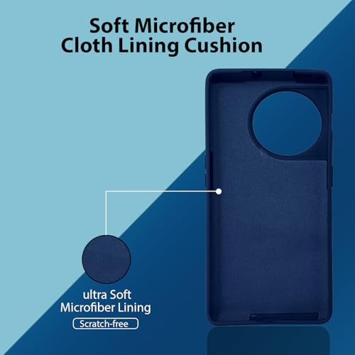 Image of LIRAMARK Liquid Silicone Soft Back Cover Case for OnePlus 11 5G / 1+11 5G (Midnight Blue)