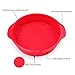 Tebery 4 Pack Silicone Round Cake Pan 9 inch, Nonstick & Quick Release Baking Mold with Handle for Layer Cake, Cheese Cake and Chocolate Cake