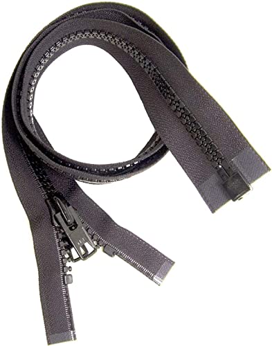 Fermeture éclair séparatrice YKK noire robuste de qualité marine